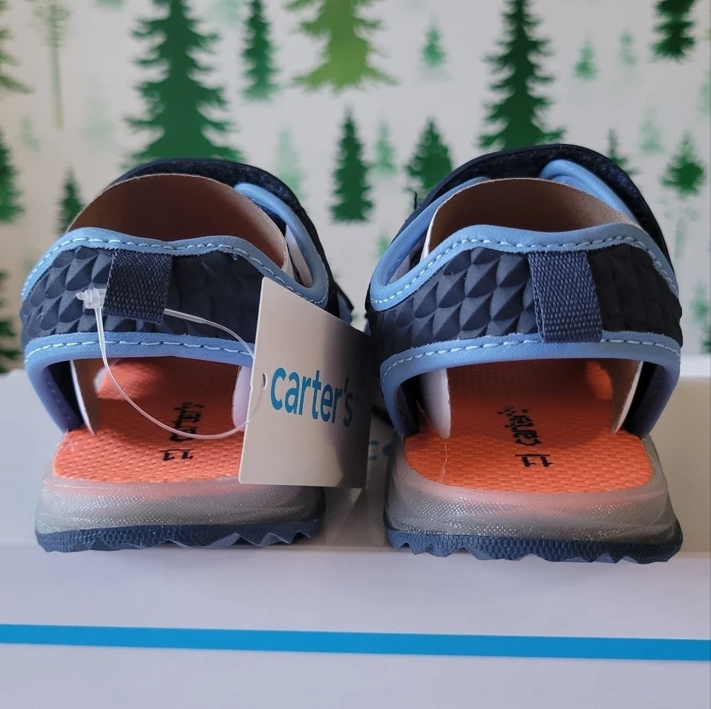 New 4T Carter's Shark Light-Up Sandals.